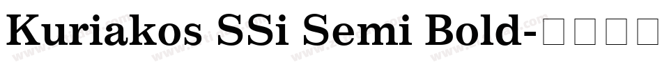Kuriakos SSi Semi Bold字体转换